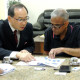 Kazuhiro Egawa da Nippon Steel mostra projetos de investimentos ao presidente da Câmara de Ipatinga Nardyello Rocha.