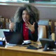 A estudante Lorenna Vilas Boas preside painel do Fórum da Juventude da ONU. Foto: Reprodução UN Web TV