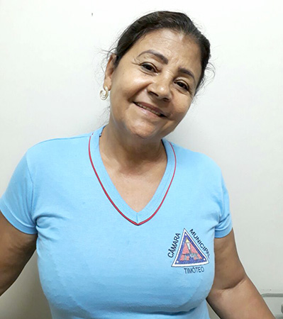 Lúcia Helena Ferreira Silva, copeira da Câmara Municipal de Timóteo
