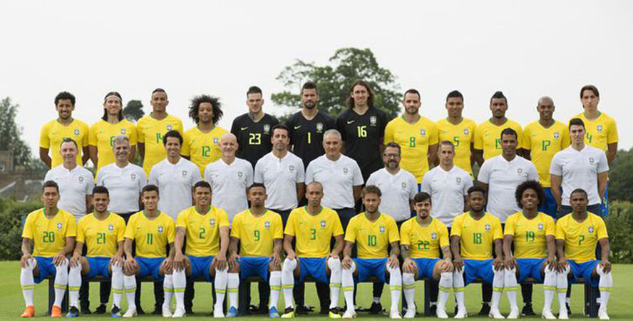 Foto oficial da seleção brasileira na Copa da Rússia