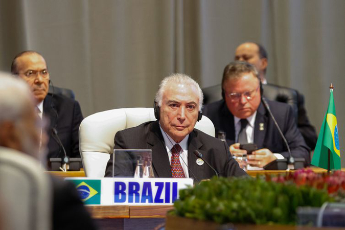 Michel Temer participa da reunião plenária fechada dos chefes de Estado e de Governo do Brics (Rogerio Melo/PR)
