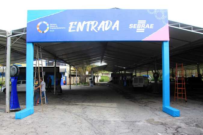 Estrutura do evento começou a ser montada no hall do Ipatingão no início desta semana