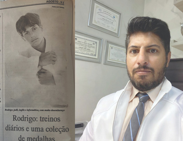 O médico Rodrigo, multicampeão no judô,  destaca que os ensinamentos e valores apreendidos na época contribuem para o exercício da sua profissão